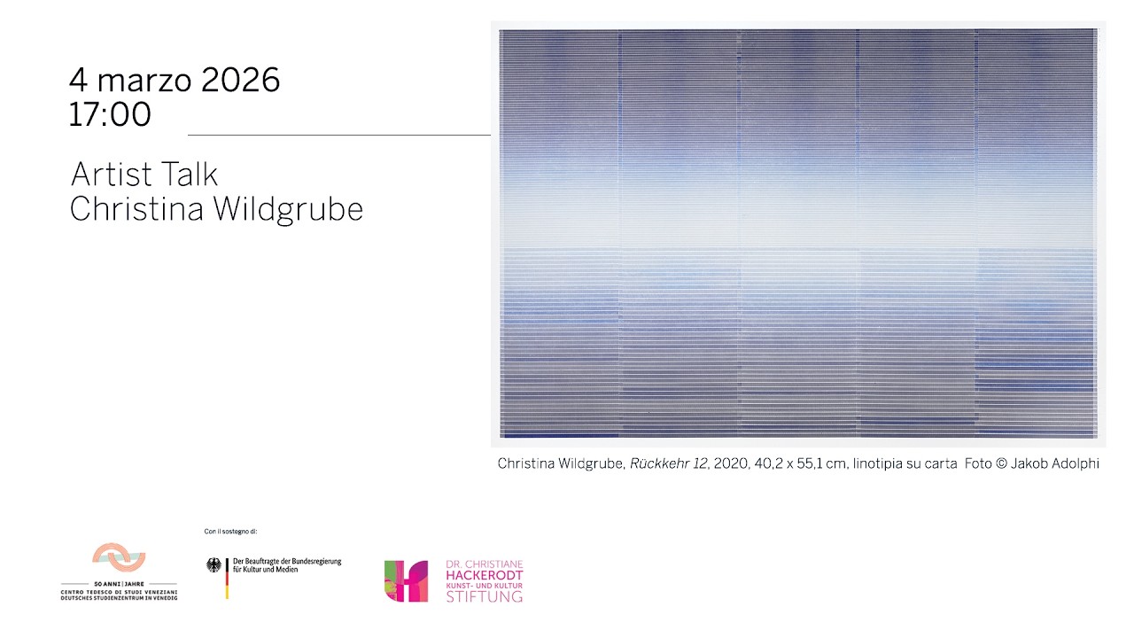 Artist Talk Christina Wildgrube 4/3/2026 DE + IT
