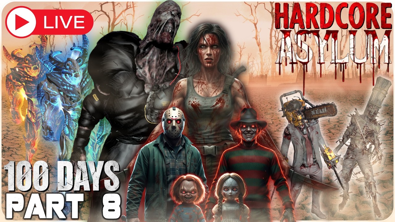 Moving to the SCARY demon-filled desert and INSANE day 42 horde! 100 days in HARDCORE Asylum Mod!