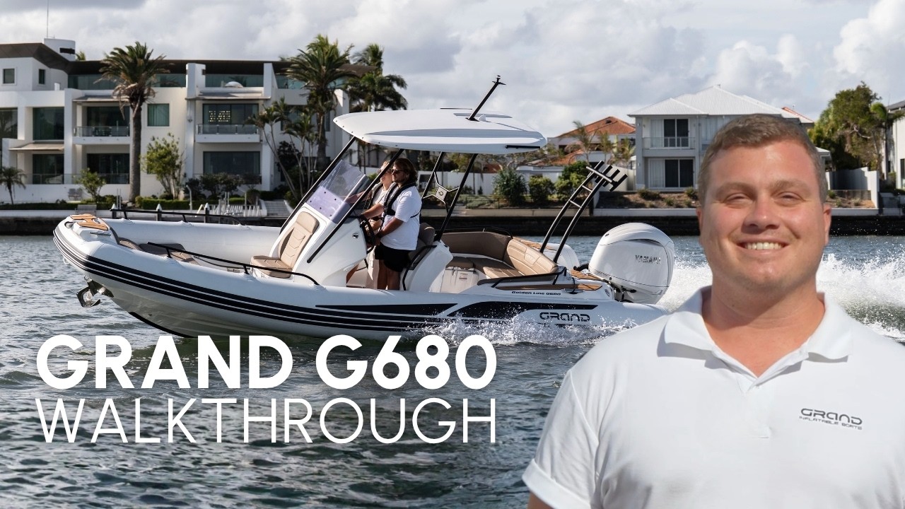 Grand G680 (2025) Walkthrough: 6.8 Metre Rigid Inflatable Boat With Fridge, Shower, Wet Bar & More!