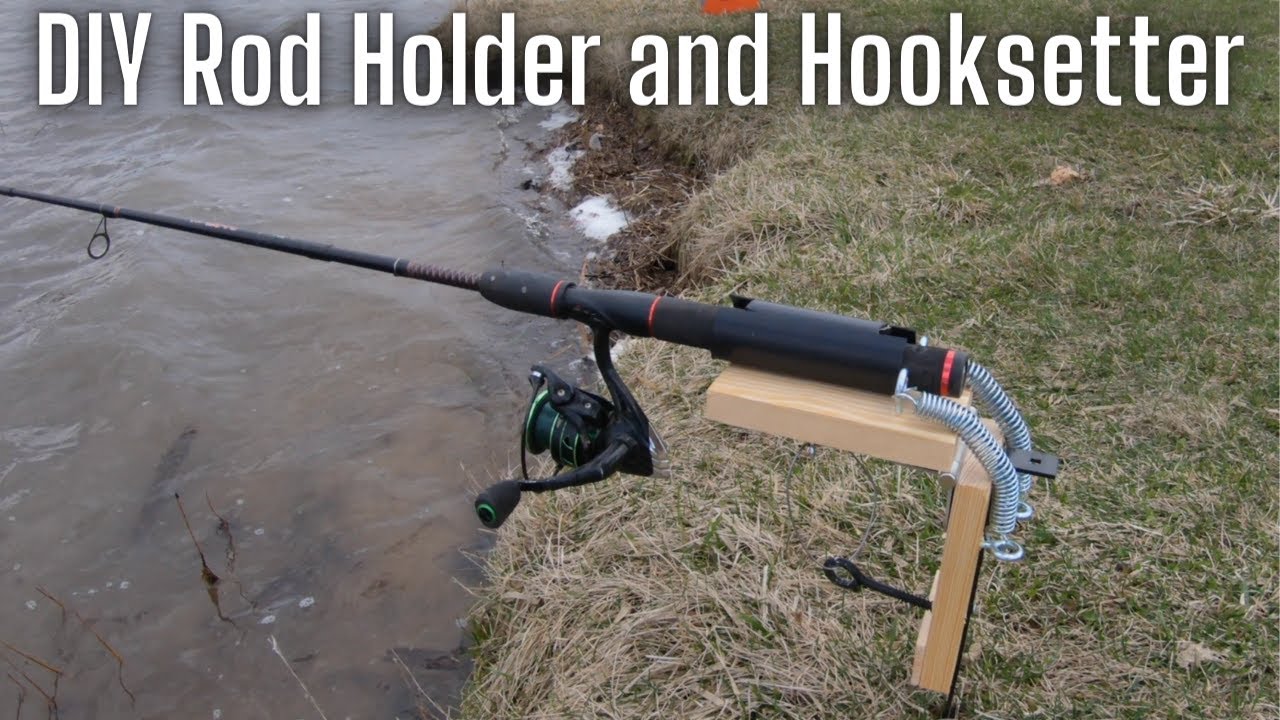 DIY Hooksetter Catches The Fish Of The Day (Rod Holder Build and Catch)