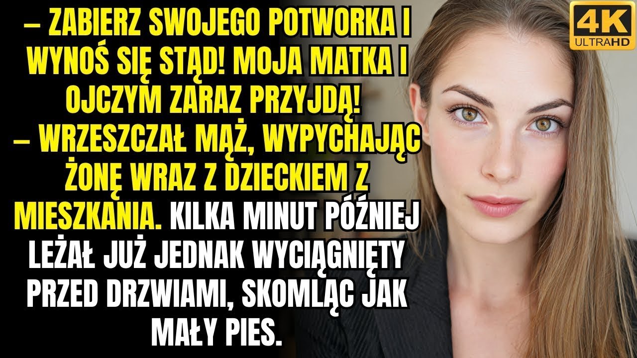 — Zabierz swoją dziwaczną i wynoś się stąd! Moja matka i ojczym zaraz przyjdą! — wrzeszczał mąż,