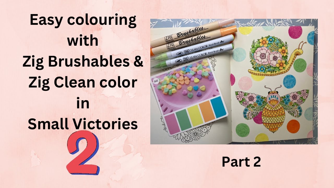 Color along - Zig Clean Color and Brushables part 2 with easy background