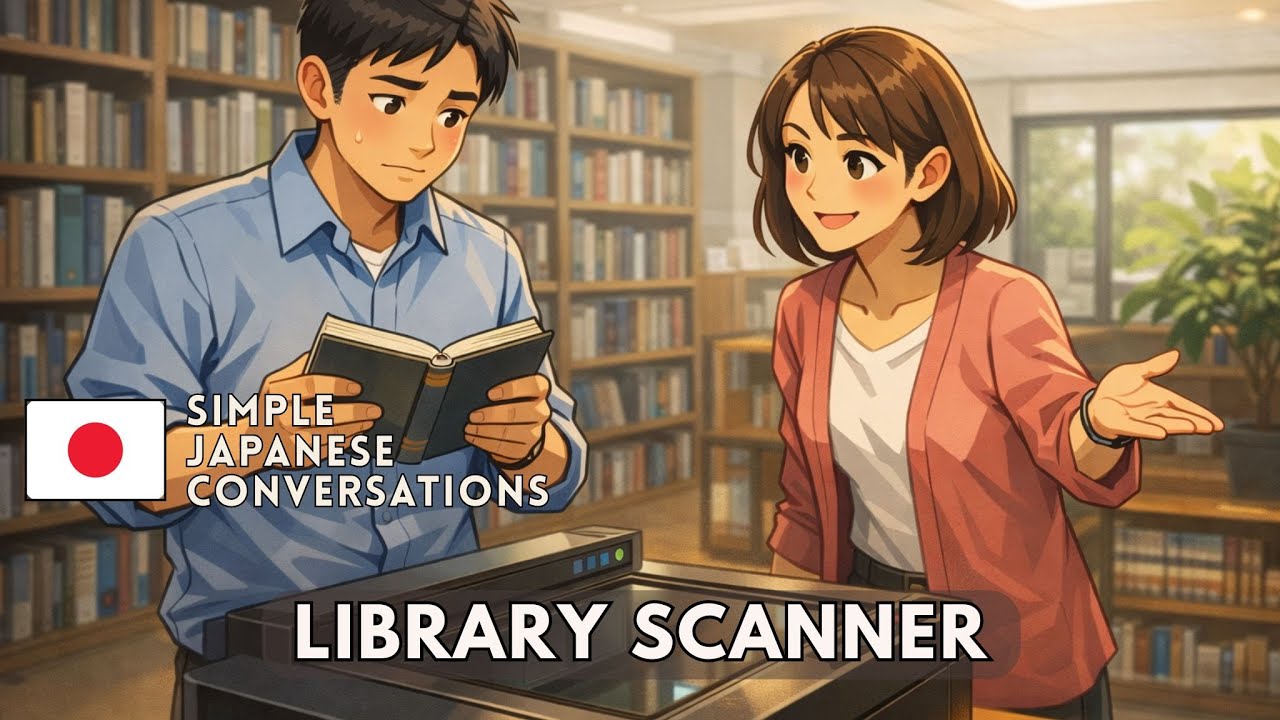 Use a Library Scanner | 2 MIN Listening Practice (N5-N4)