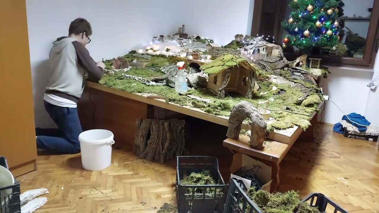 Izdelava jaslic | Vesele božične praznike!🐏🎄