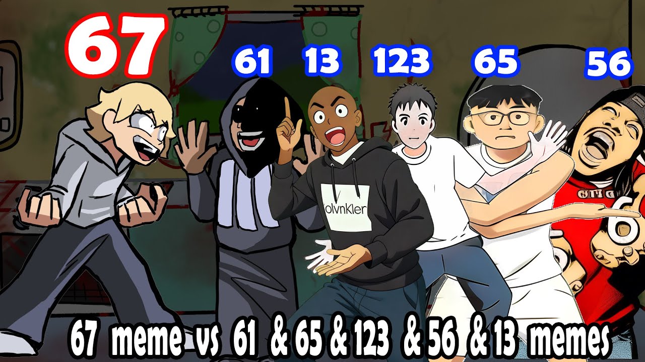 fnf 67 VS 61 & 65 & 123 & 56 & 13 Все мемы, анимационные песни - Friday Night Funkin' (67 песня, ...