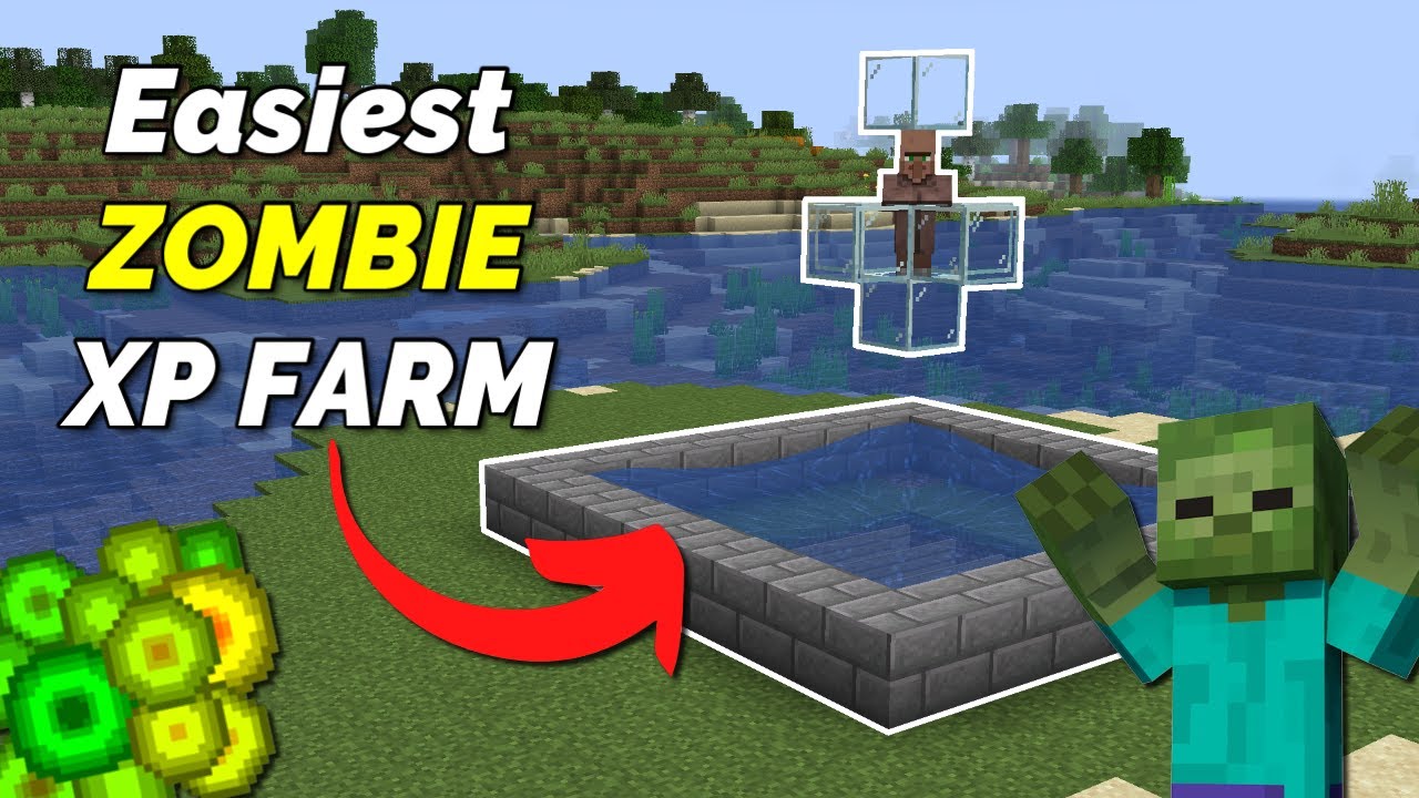 Minecraft Easiest Zombie XP Farm (Without Mob Spawner) - Tutorial 1.21