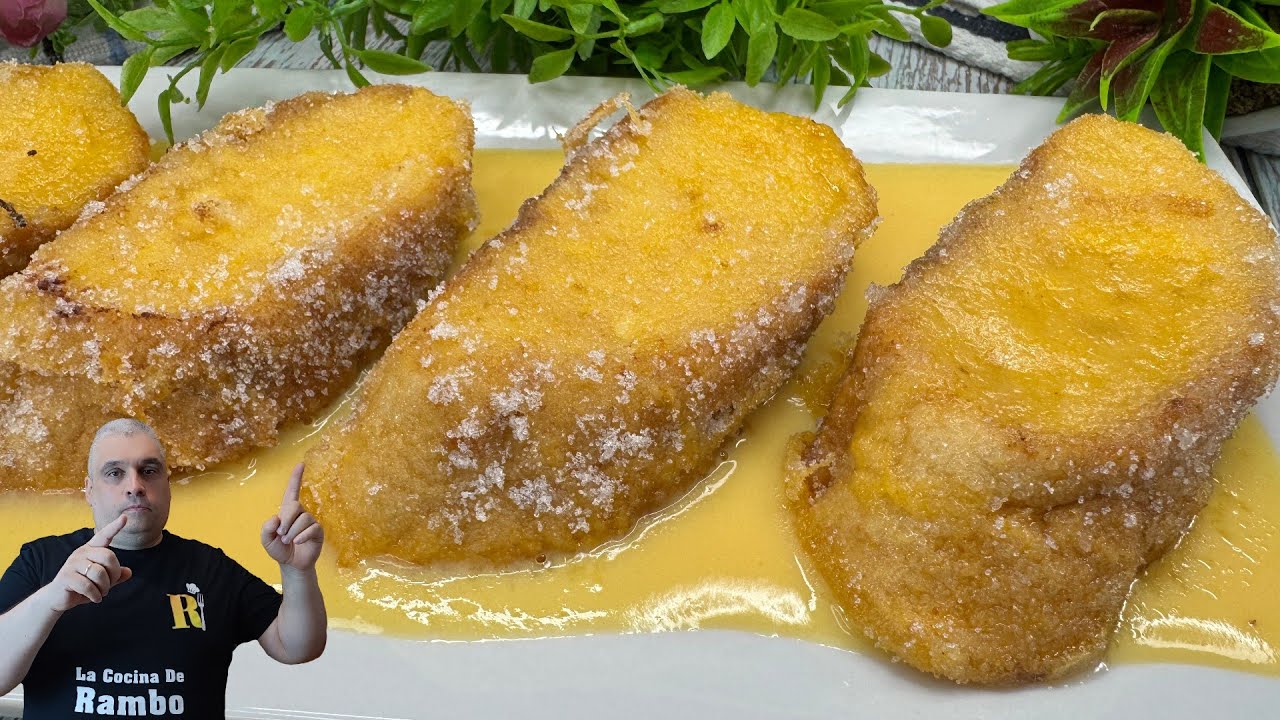 Torrijas Tradicionales de Semana Santa😎 RIQUÍSIMAS Y SUPER JUGOSAS! 🤩 Torrijas de Natillas 😋😋