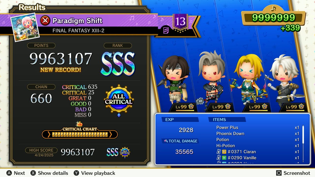 Theatrhythm Final Bar Line : FFXIII-2 - 