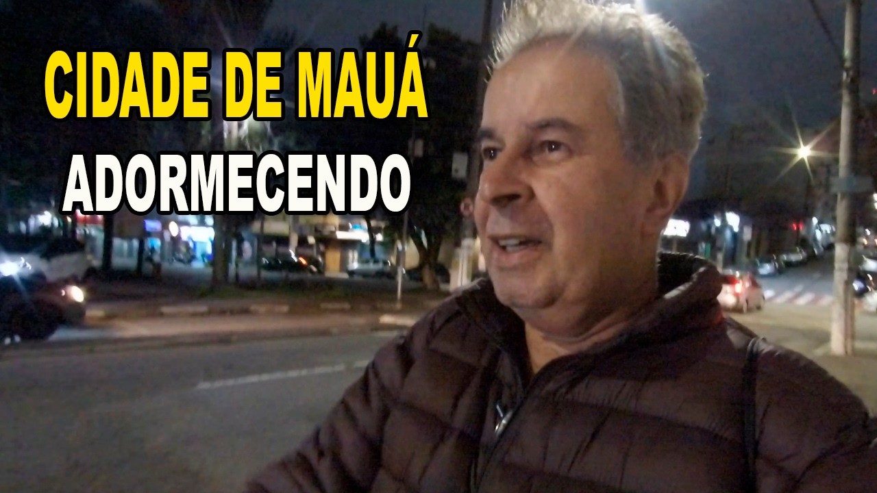 Andando por Mauá a noite mostrando a cidade adormecendo