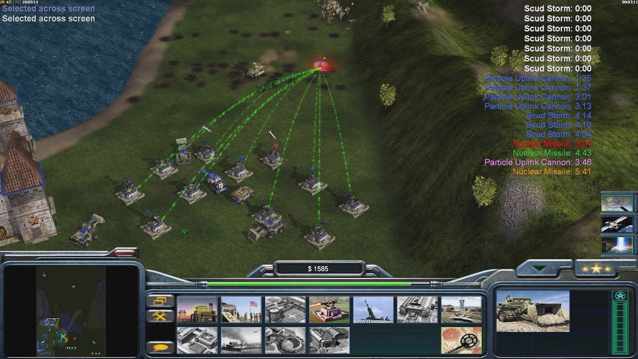 USA Laser - Command & Conquer Generals Zero Hour - Сложный игровой процесс 1 против 7