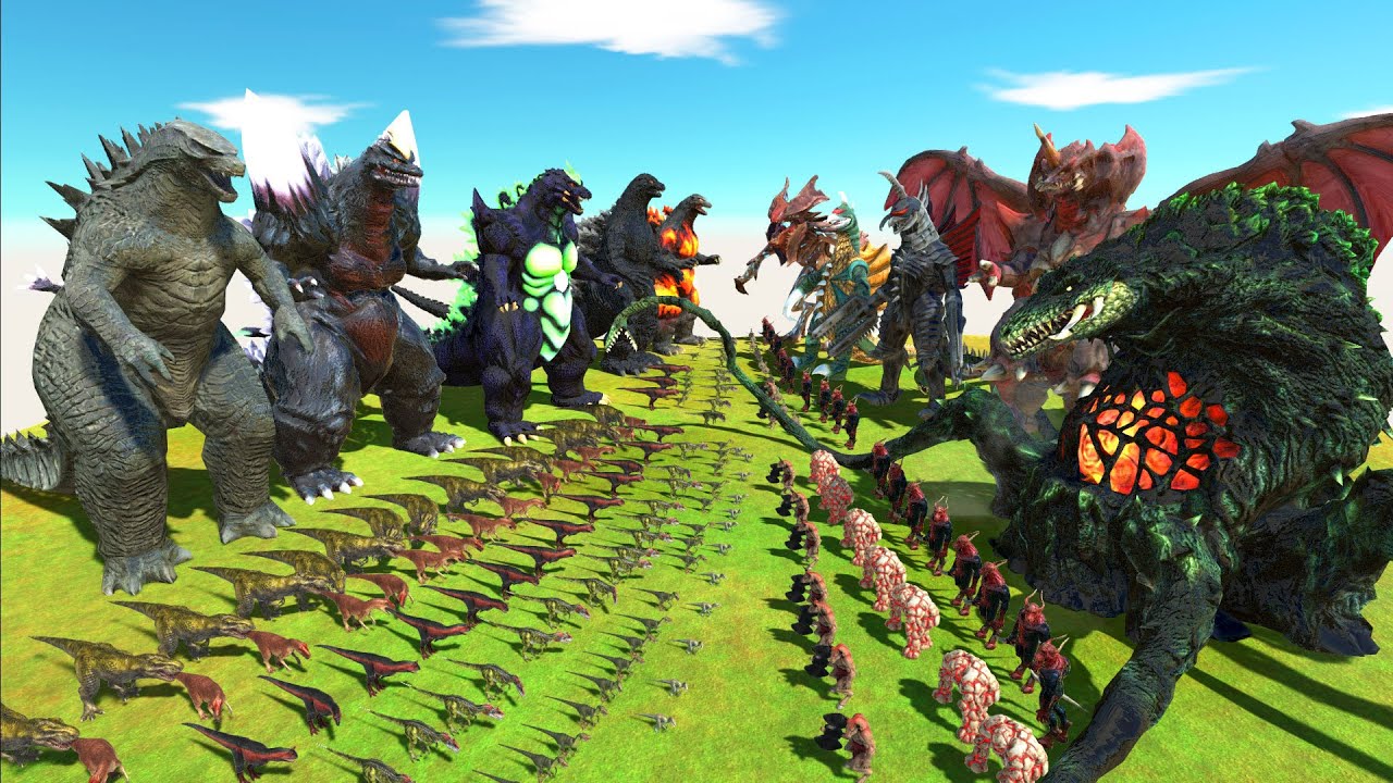 Godzilla Battle - Godzilla Evolution vs Kaiju Monsters - Animal Revolt Battle Simulator
