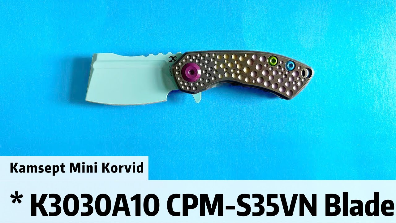 KANSEPT Mini Korvid New product | K3030A10 CPM-S35VN Blade Titanium Handle