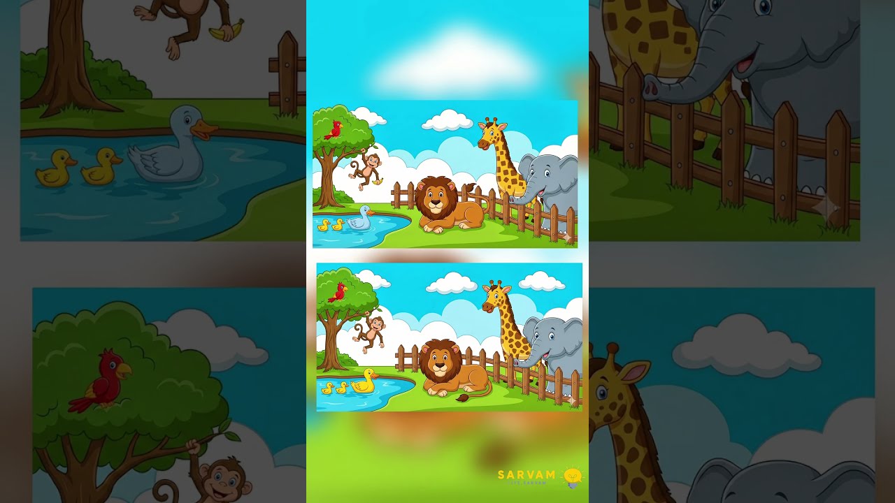 Spot the Differences 🦁🐘 HARD Animal Challenge | Find All 6