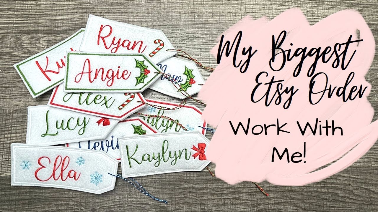 Work With Me On Etsy Orders | Making Name Tags | Packaging Orders