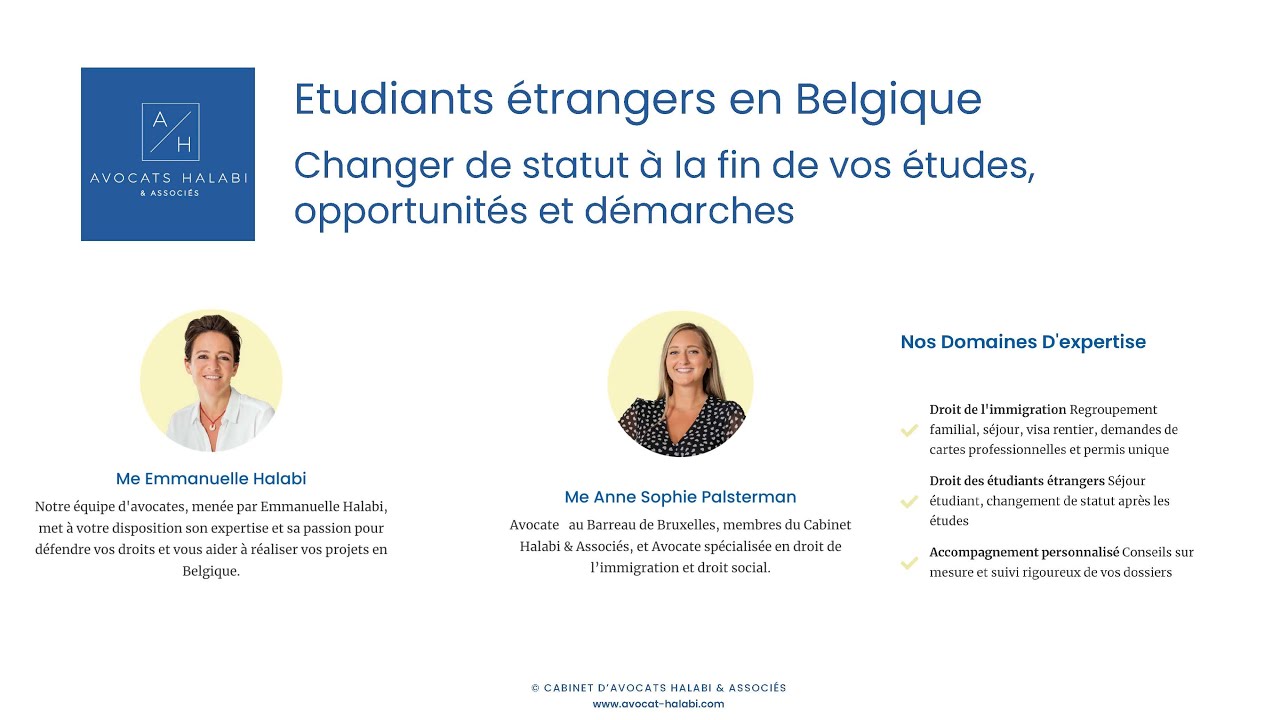 Masterclass changement de statut pour les étudiants étrangers en Belgique