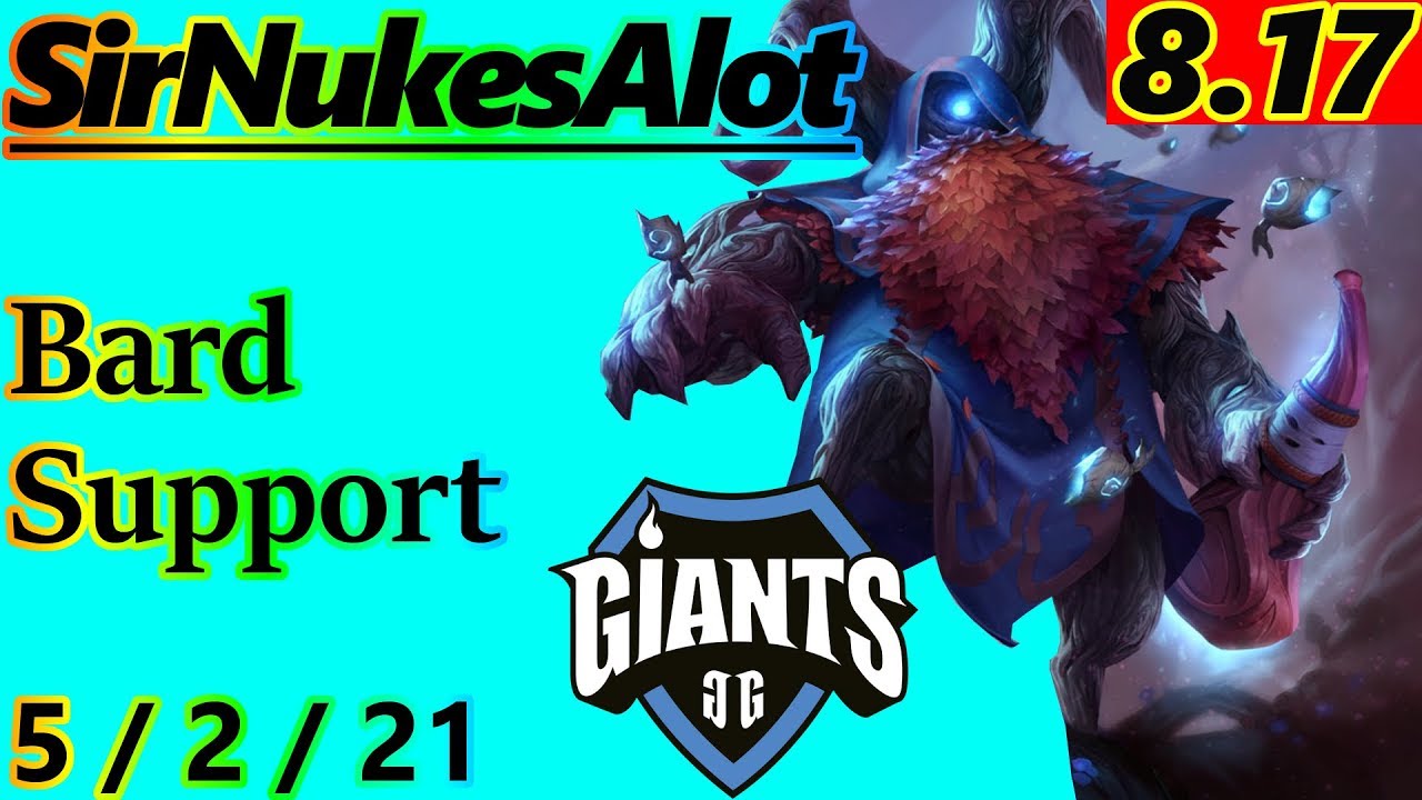SirNukesAlot as Bard Support - S8 Patch 8.17 - EUW Challenger - Full Gameplay