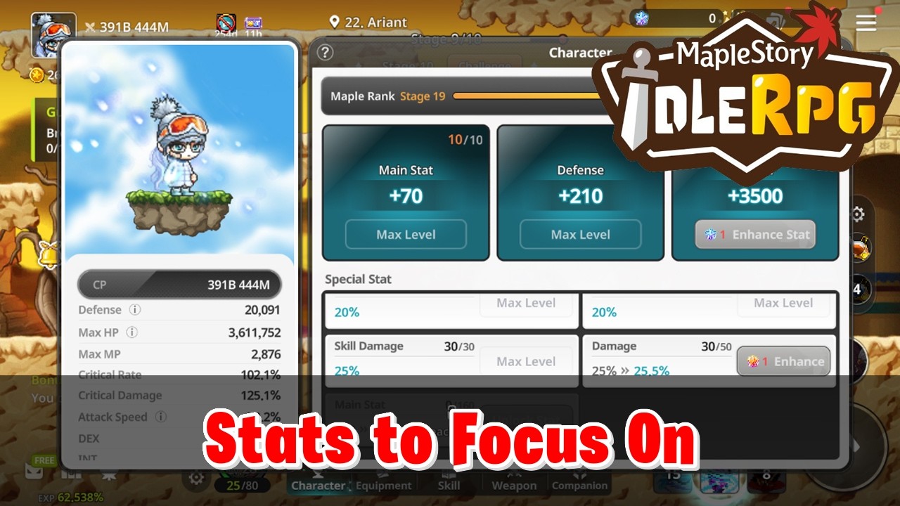 Stats to Focus on! | Maplestory Idle | #maplestory #maplestoryidle #mapleidle