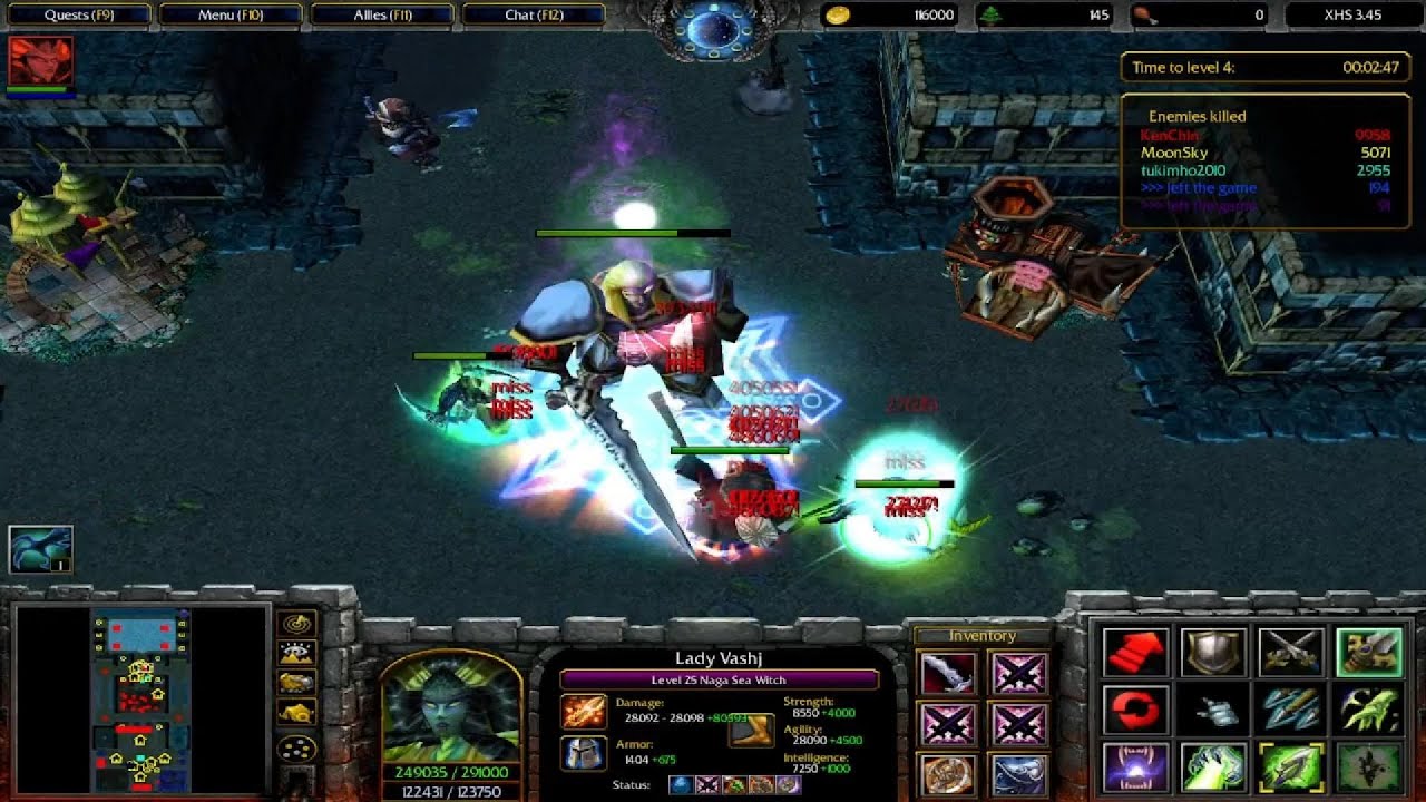 Warcraft III: X hero siege 3.45 English. Extreme 15 Lady Medusa, 8 ways