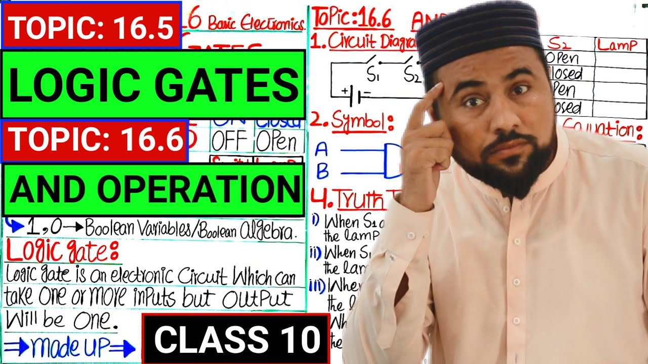 Topic: 16.5 Logic Gates🔥| AND OPERATION Class 10❤️ | Ch#16 Basic Electronics | lecture-5