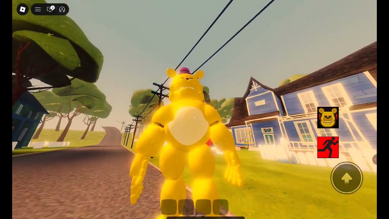 Jugando hello neighbor pero con fredbear (Andrés con Noel)