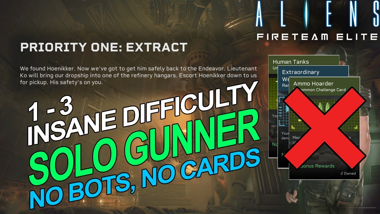 Aliens: Fireteam Elite | 1-3 | INSANE SOLO | NO CARDS | Priority One: Extract