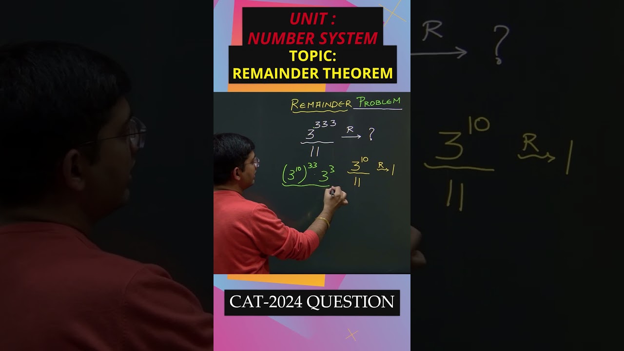 CAT 2024 Question from Unit: Number System based on Remainder Theorem