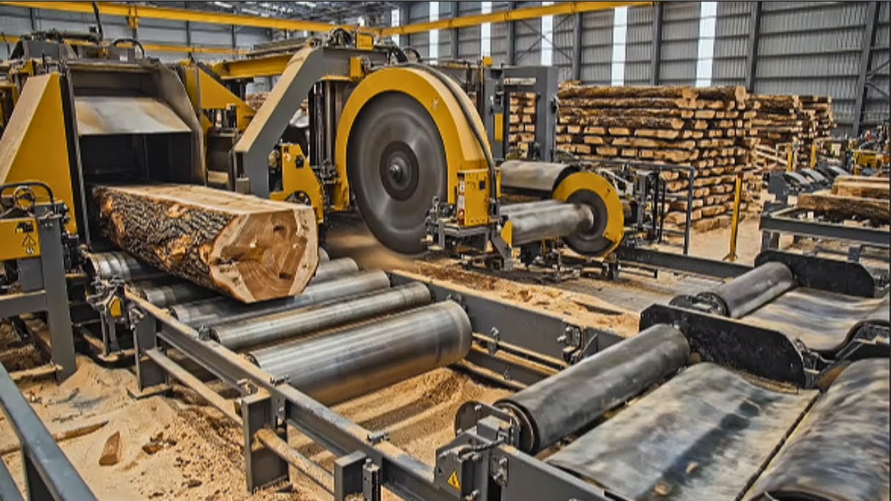 Inside a wood factory | Mass production process of wooden furniture