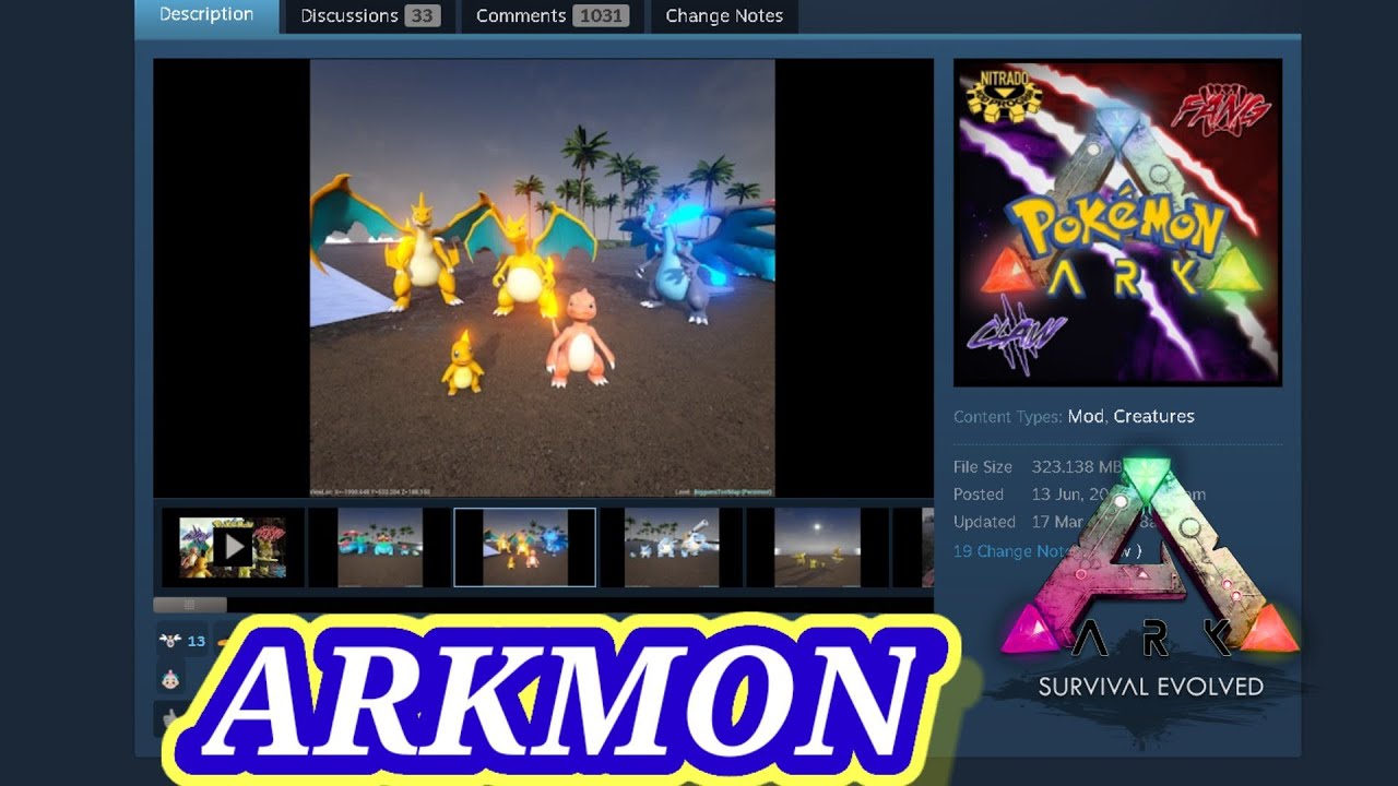 How To Instal Pok&eacute;mon Mod Or ARKMON  In ARK Survival Evolved ❤️&zwj;🔥🤩🥰😍🤩