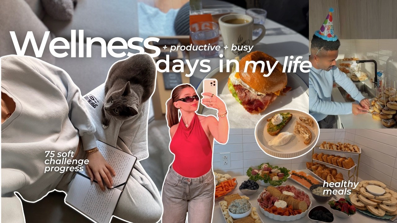 Productive 'wellness' days 🥗✨ workouts, healthy meals, finding balance + 75 soft challenge