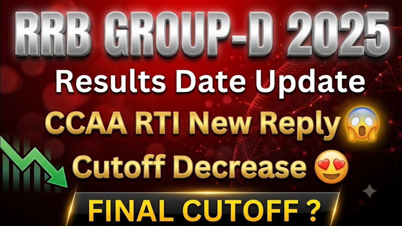 🚨 RRB Group D 2025 Results Date BIG Update 😱 | CCAA RTI New Reply | Cutoff Decrease? | Final Cutoff?