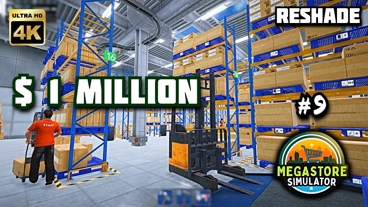 Megastore Simulator 4K #9 v0.1.5 $1Million Money - New Update - Cozy Gameplay No Commentary +Reshade