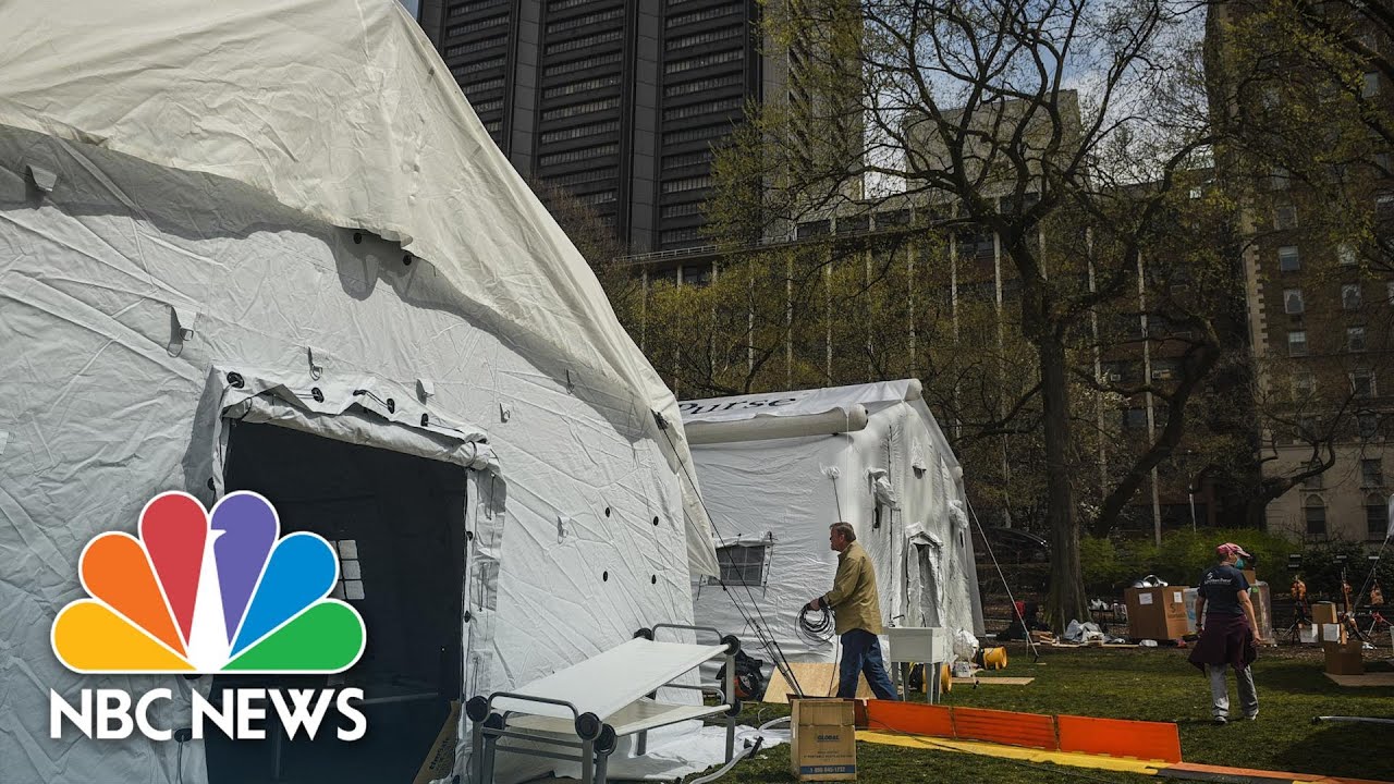 Inside Central Park&rsquo;s emergency field hospital | NBC Nightly News