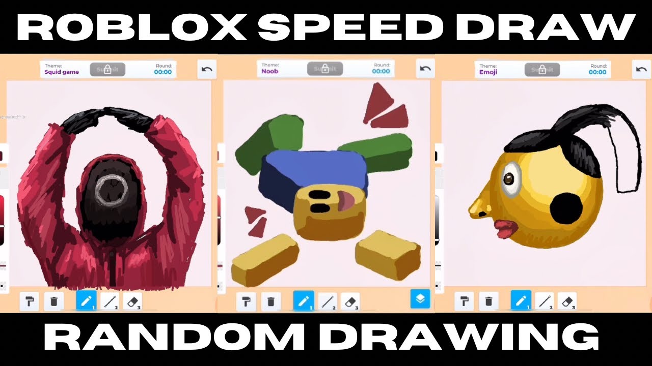 Random Drawing on Roblox Speed Draw | Drawing Compilation | Lexi Draw