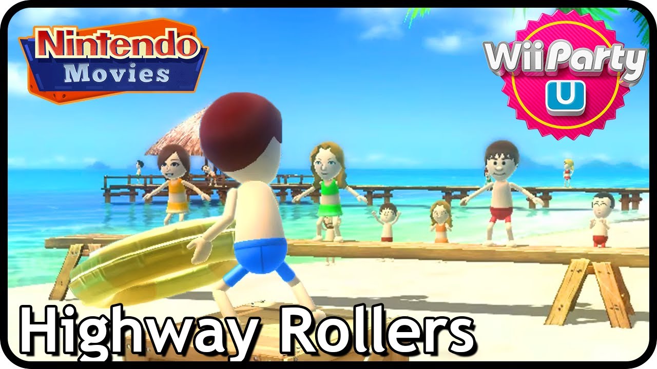 Wii Party U - Highway Rollers (4 players, Maurits vs Rik vs Myrte vs Thessy)