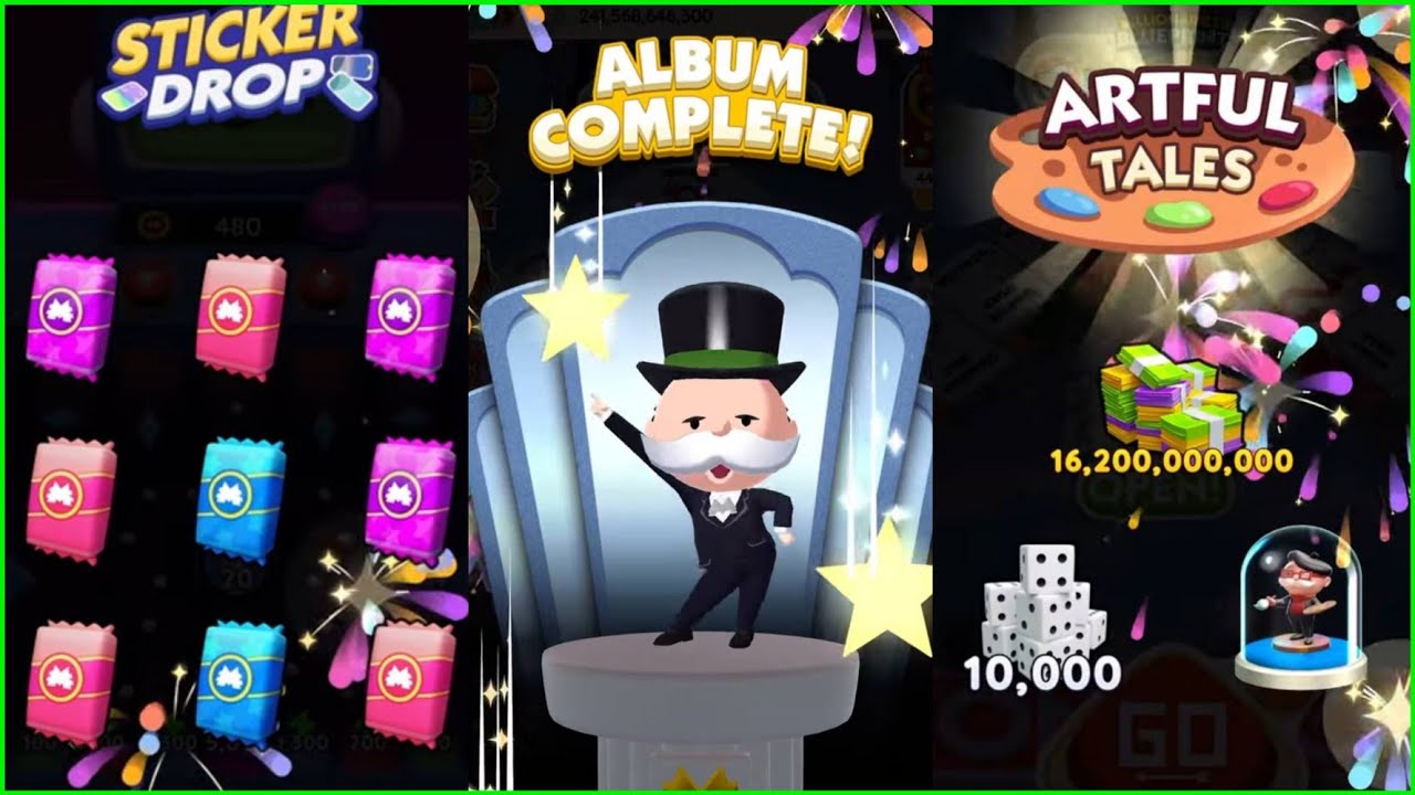 Monopoly Go | ALBUM COMPLETED 💪| ARTFUL TALES | PEG-E @monopolygo #monopolygo #pege #gaming