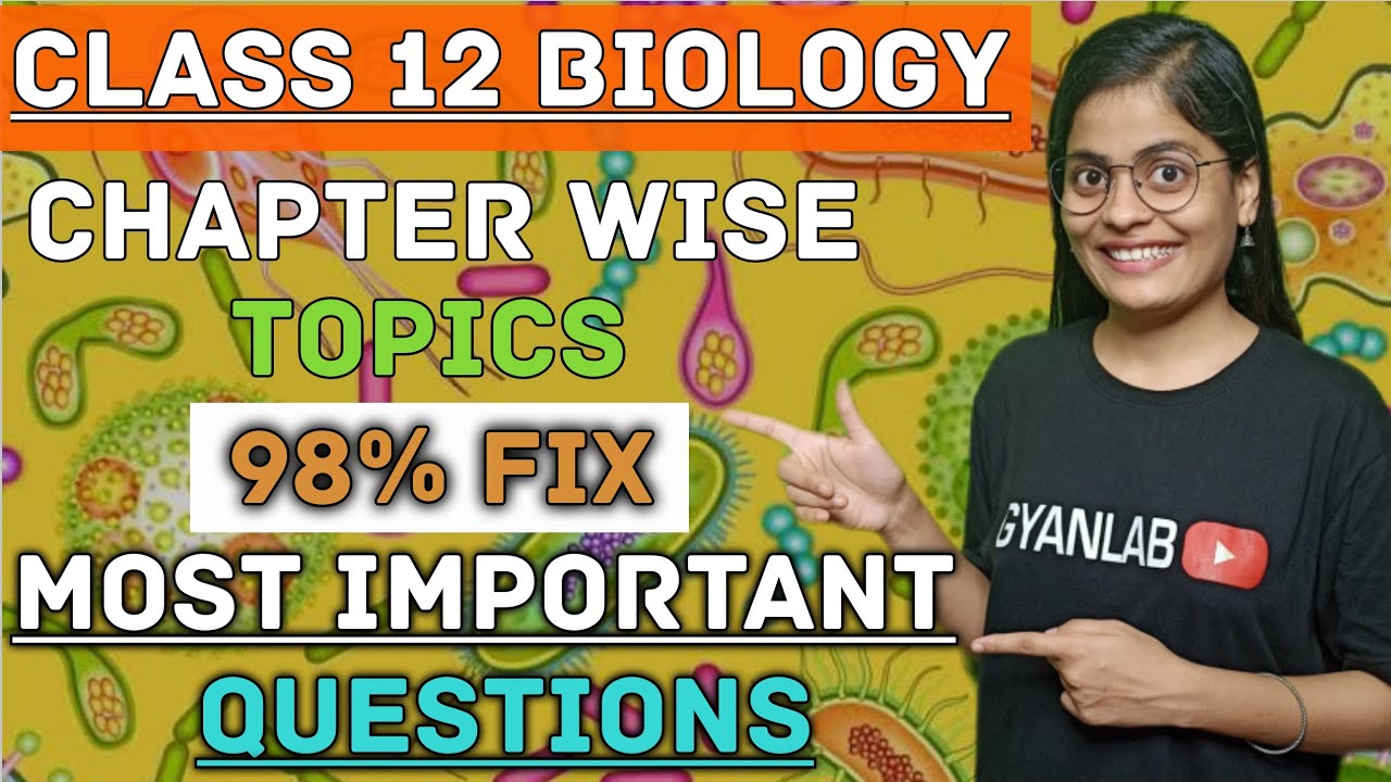 Class 12 Biology Most Important Questions | MH Board 2022 |  Chapter wise Topics | Gyanlab |