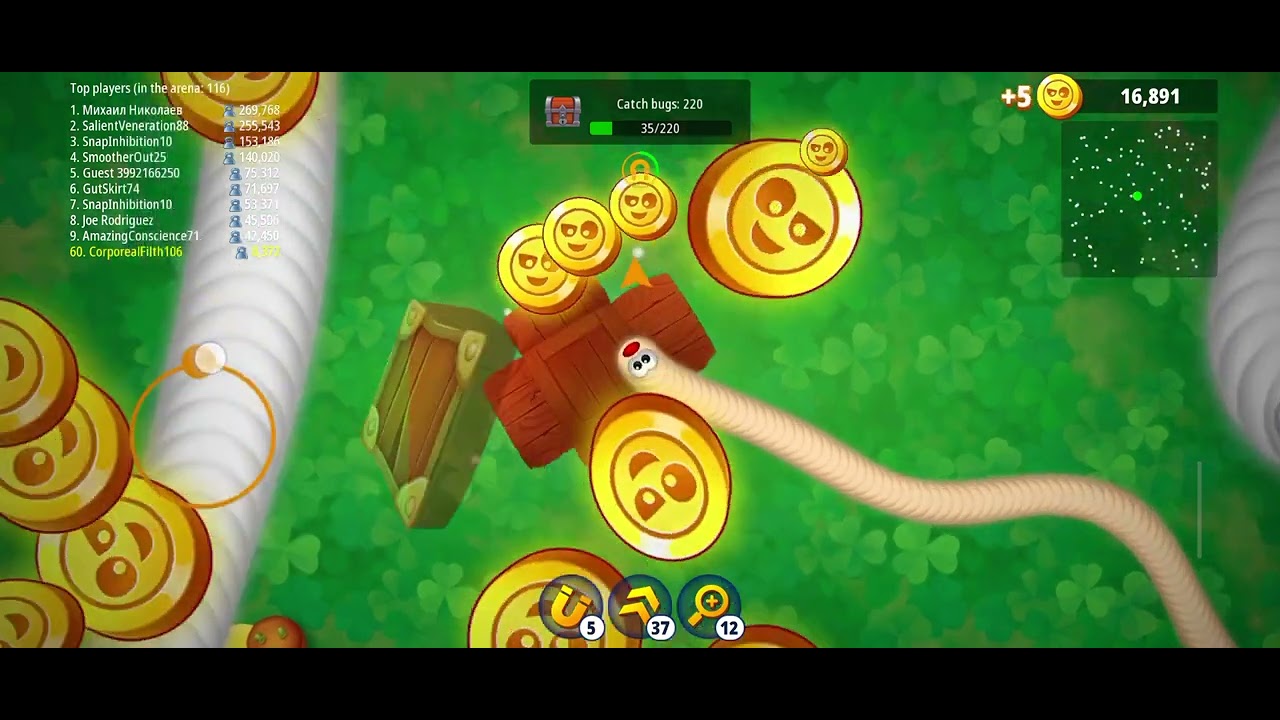 Snakelite game st patricks day worms zone😎#snakegame#motupatlu#sinchan#games#machlisong#robot#level