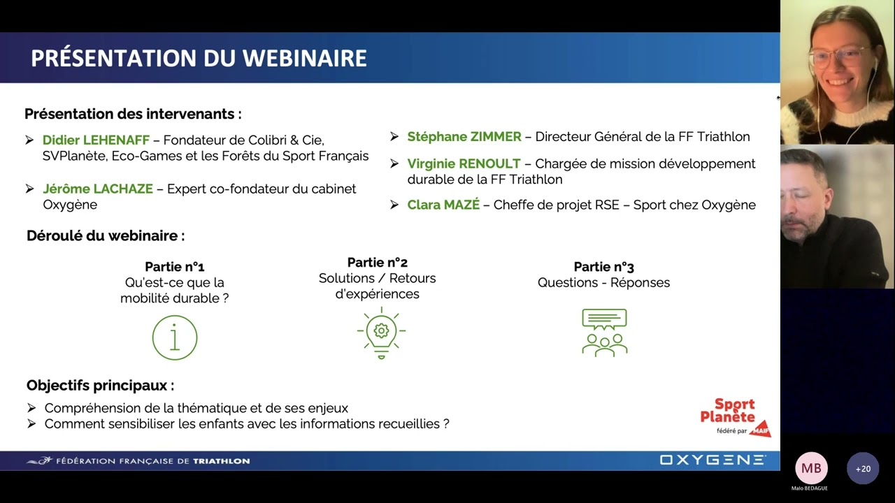 Webinaire #23 FFTRI : Sensibilisation à l'écoresponsabilité écoles de Triathlon et de Raid