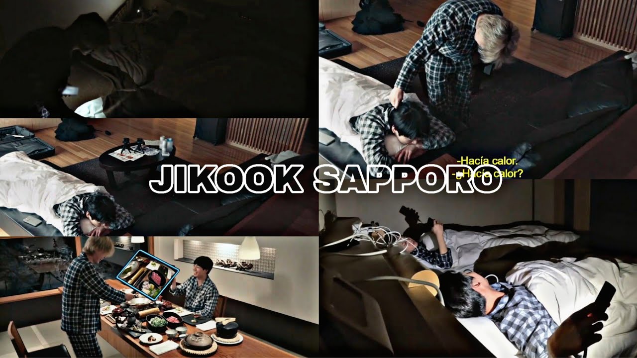 JIKOOK SAPPORO🩵 Linda ducha en Sapporo🔥😳JK NO QUERÍA QUE JM TUVIERA FRIO!!🥺
