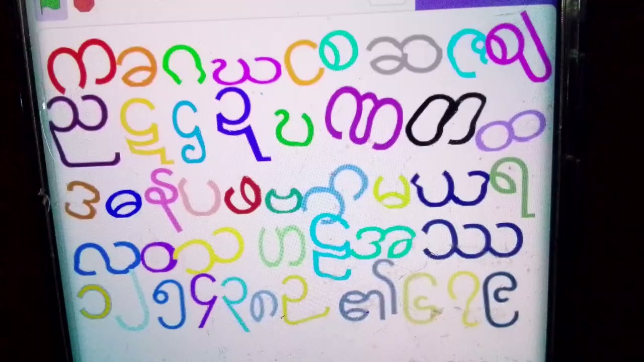 Burmese alphabet dance!!!!!