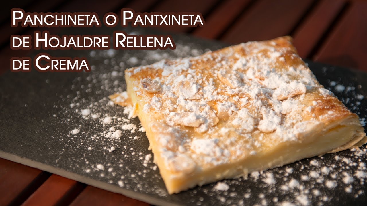 Panchineta o Pantxineta de Hojaldre Rellena de Crema