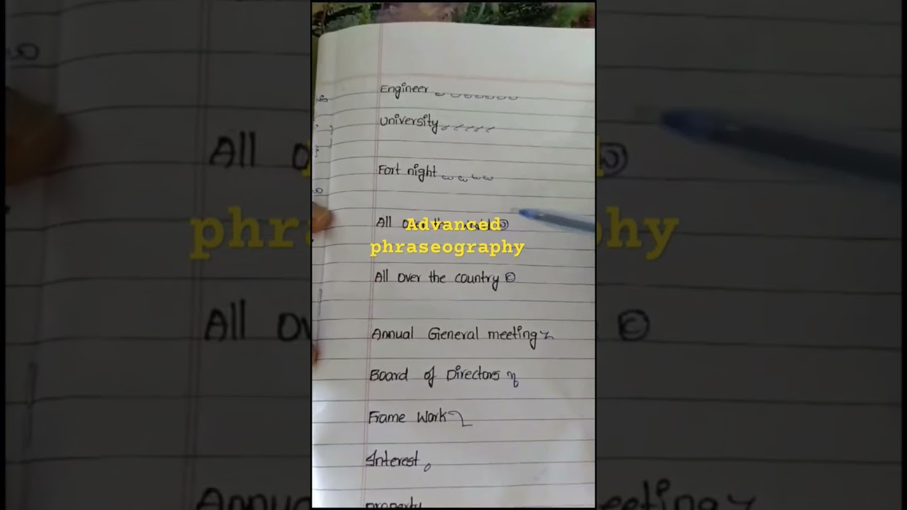 shorthand advanced phraseography  part 2#shorthand outlines
