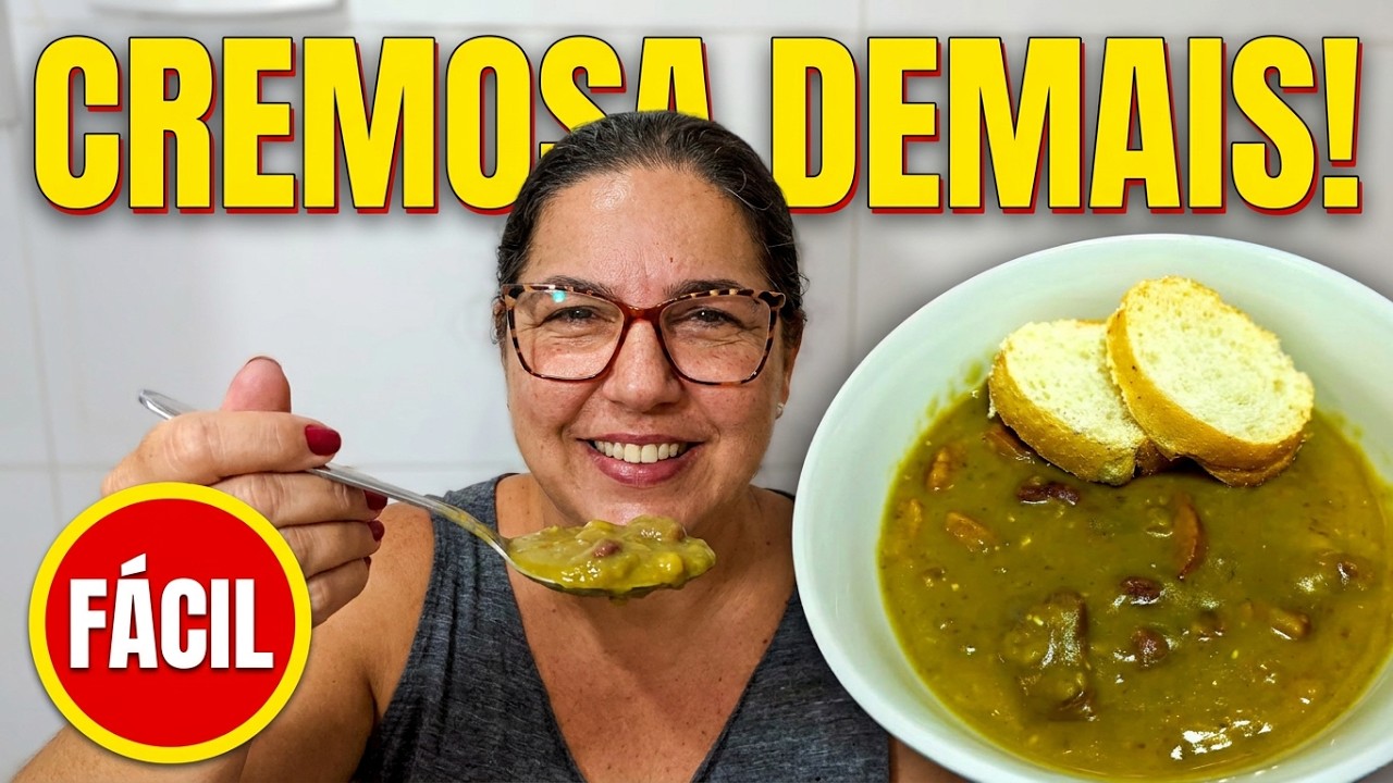 EM MENOS DE OITO MINUTOS!! RECEITA DELICIOSA DE SOPA DE ERVILHA COM CALABRESA E CARNE SECA #ervilha