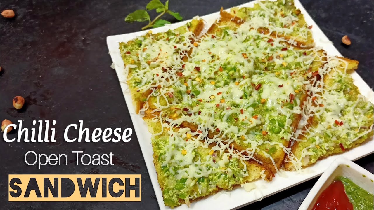 chilli cheese open toast sandwich | cheese chilli toast | surat street food | quick snacks recipe