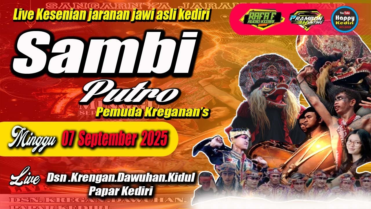LIVE SAMBI PUTRO‼️Live jaranan hari ini Krengan Dawuhan Kidul Papar Kediri#RafaAudio