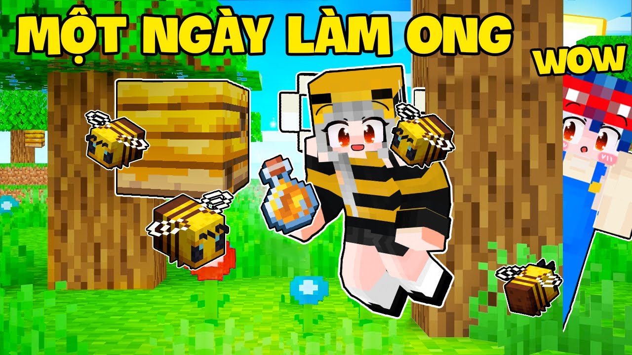 SAMMY THỬ THÁCH 24H SINH TỒN TRONG THẾ GIỚI ONG CÙNG HỘI CHỊ EM TRONG LÀNG HERO TEAM MINECRAFT