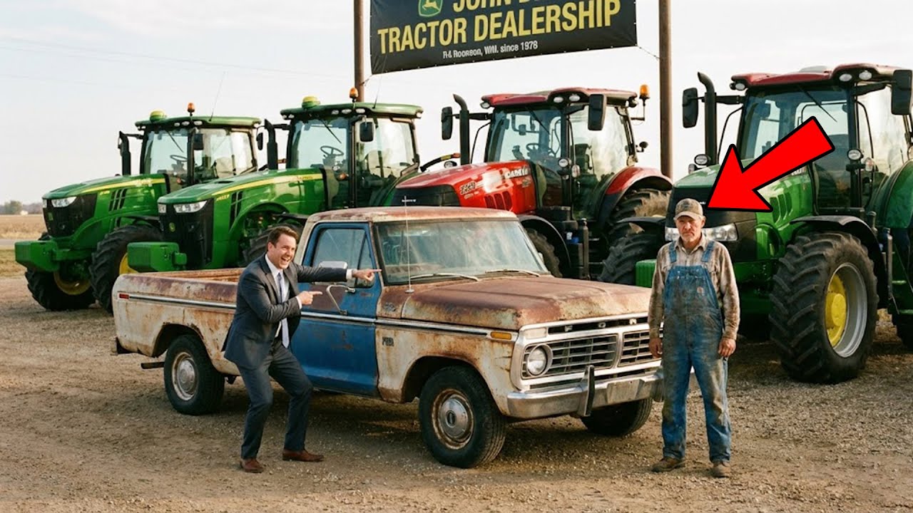 Drove Rusty Pickup to Dealership… They Laughed, Then He Bought Best 3 Machines