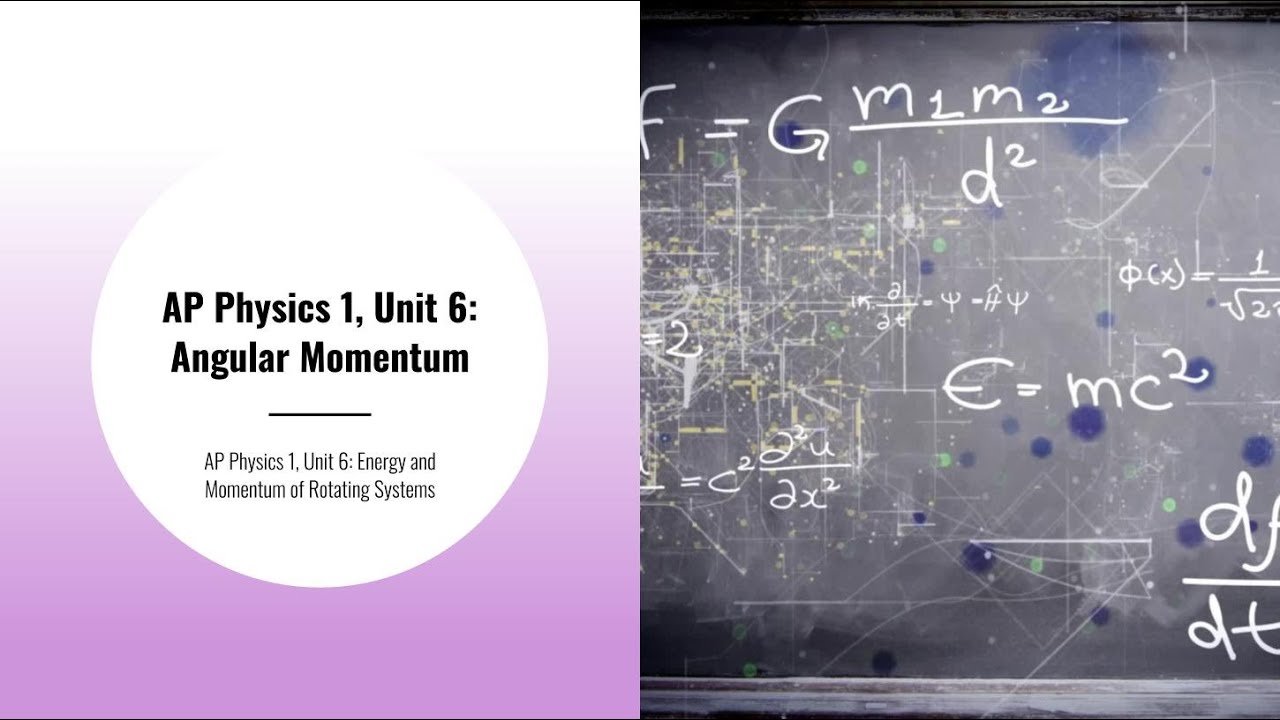 AP Physics 1, Unit 6: Angular Momentum-Concepts, Equations, and Problems