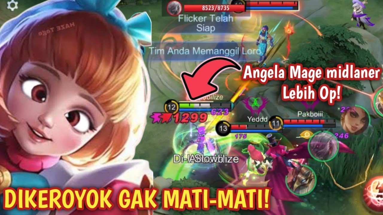 ANGELA MIDLANE ITU LEBIH ENAK! ITEM CEPET JADI, HEAL DERAS, SHIELD TEBAL | BUILD ANGELA MAGE MIDLANE