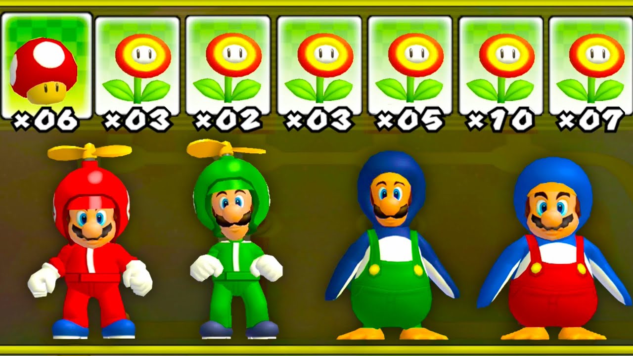 New Super Mario Bros. Wii – 2 Players World 1 Walkthrough Co-Op (+Yoshi)